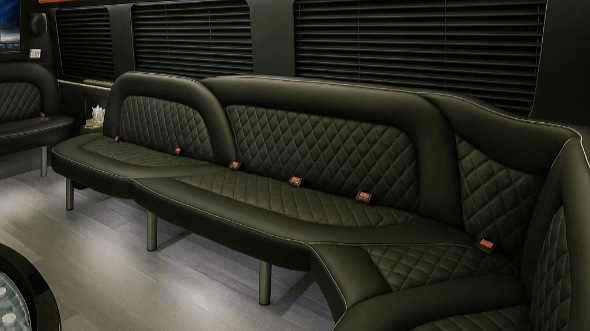 Interior of Euless Party Bus Company's 15 Passenger Party Bus in Euless