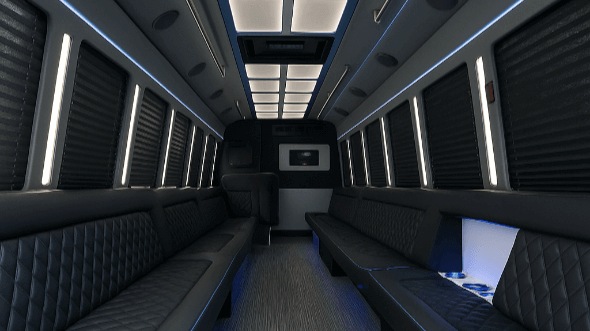 Interior of Hurst Party Bus Company's 20 Passenger Party Bus in Hurst