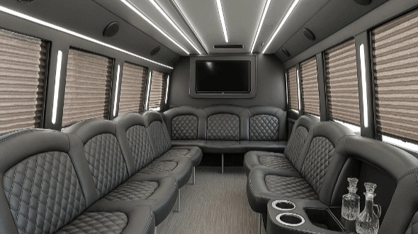 Interior of San Angelo Party Bus Company's 20 Passenger Party Bus in San Angelo