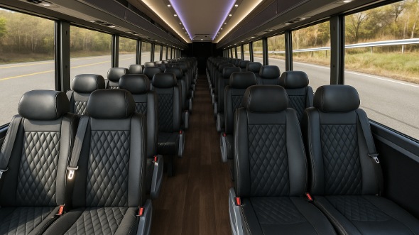 Interior of Texas Party Bus Company's 25 Passenger Minibus in Texas