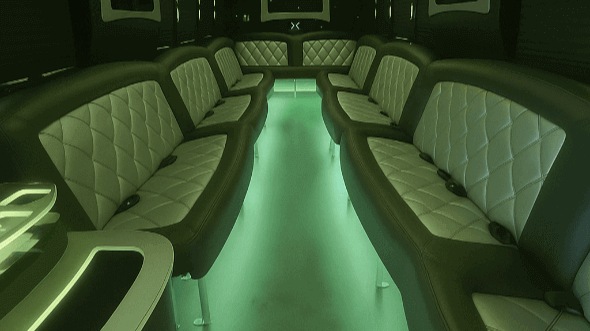 Interior of McKinney Party Bus Company's 25 Passenger Party Bus in McKinney
