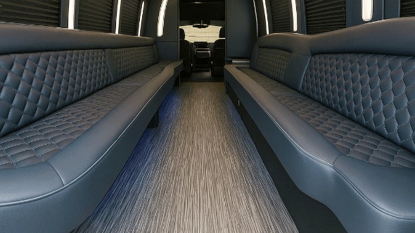Interior of Odessa Party Bus Company's 28 Passenger Party Bus in Odessa
