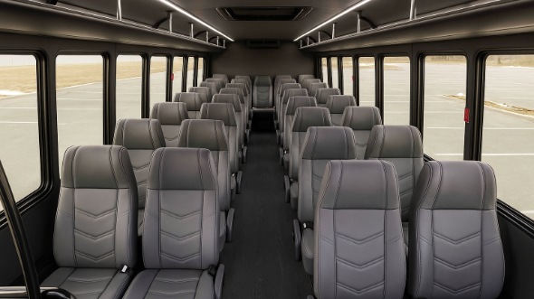 Interior of Texas Party Bus Company's 30 Passenger Minibus in Texas