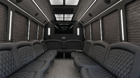 Interior of Alvin Party Bus Company's 30 Passenger Party Bus in Alvin