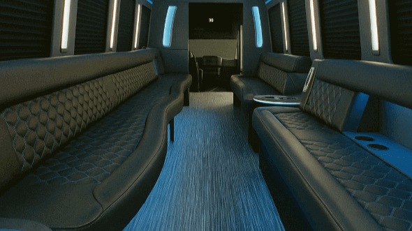 Interior of Beaumont Party Bus Company's 50 Passenger Party Bus in Beaumont