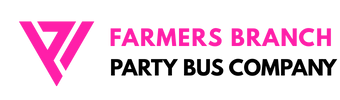 farmers branch party bus company logo