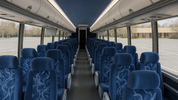 texas 54 passenger charter bus interior